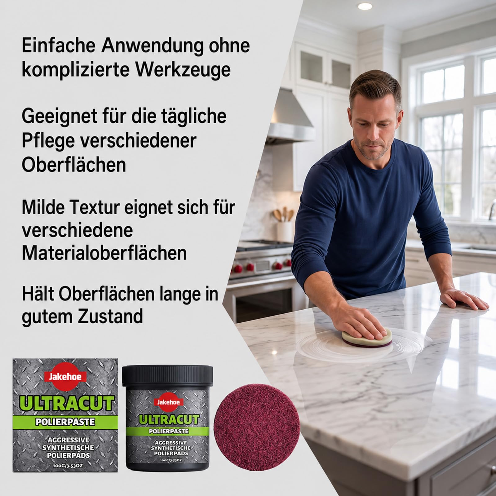 Ultracut Polierpaste für Möbel & Metall mit Polierpad (3)