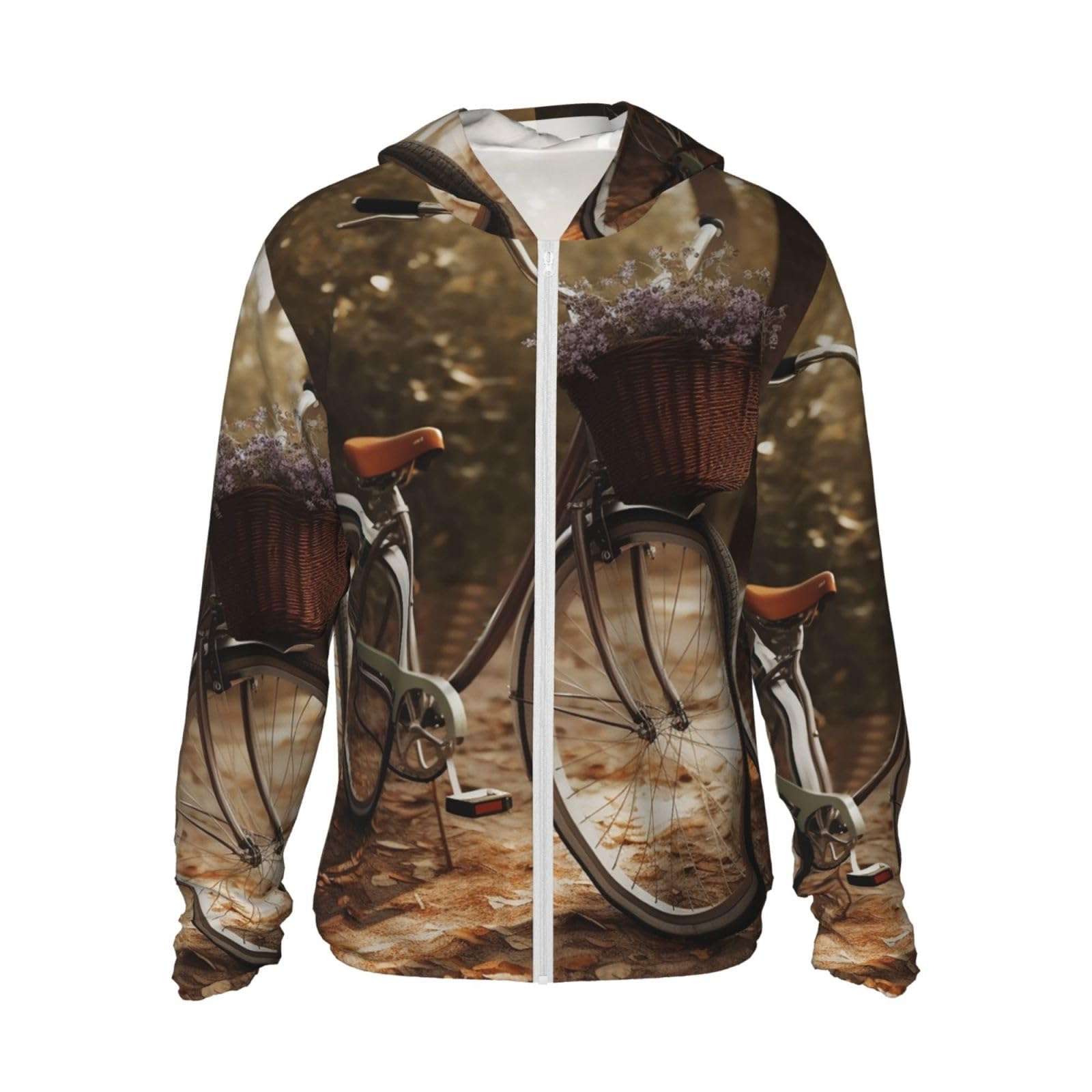 LZQPOEAS Sun Protection Hoodie Bicycle Jacket Lightweight Long Sleeve Sun Shirts for Outdoor Hiking Small