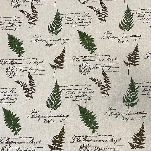 Miniatura 1 de Sheicon The Yard - Tela de mezcla de lino de algodón de 60 pulgadas de ancho con estampado floral para proyectos de bricolaje y fabricación de