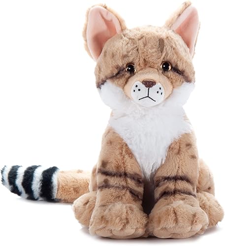 The Petting Zoo Peluche de gato de arena, regalos para niños, animales salvajes de la vida silvestre, juguete de peluche de gato de 12 pulgadas