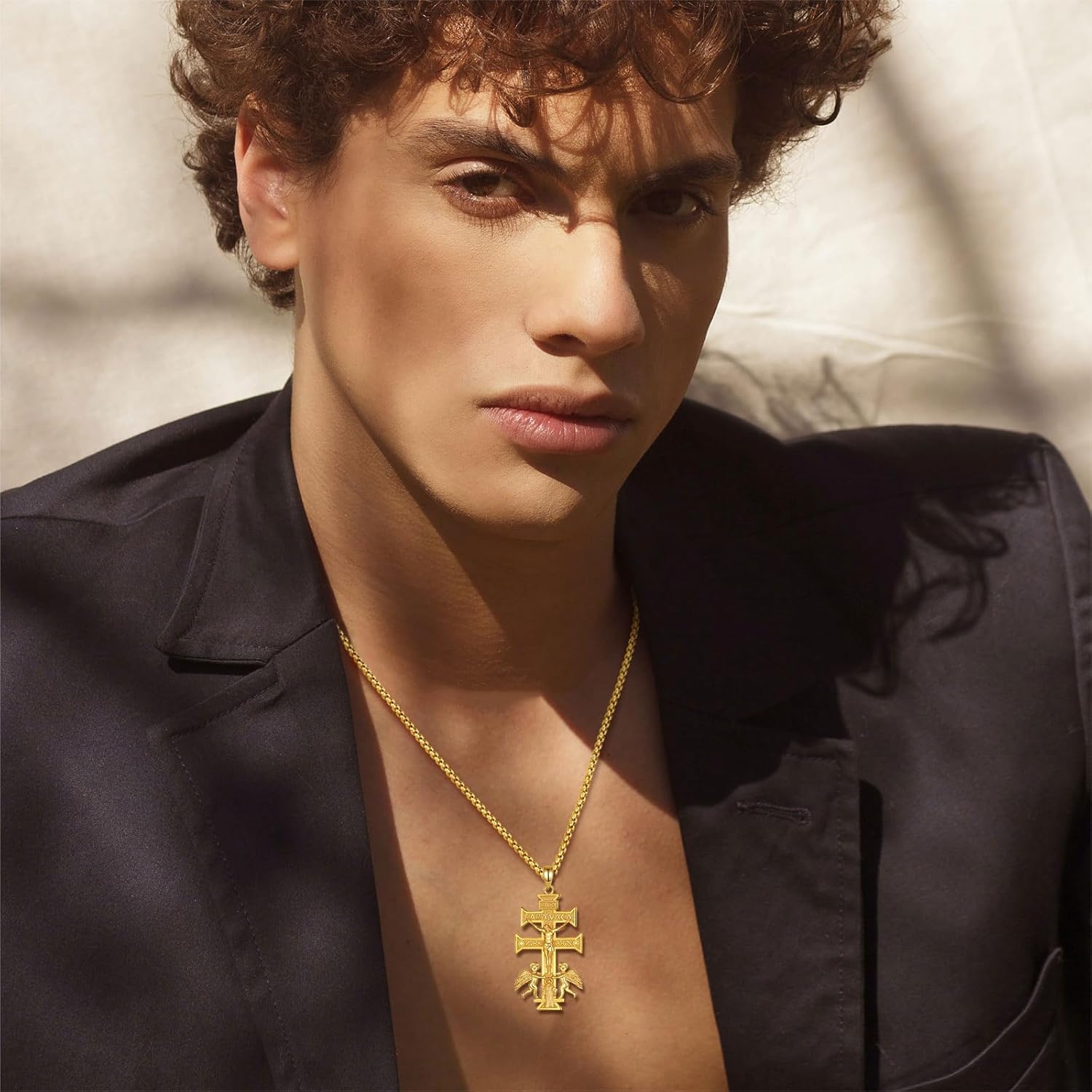 Vito 925 Sterling Silver Saint Necklaces for Women Men, St Michael/Crucifix/Caravaca/St Jude/Virgin Mary Pendant Patron Saint Amulet Medal Religion Jewelry Gift - Image 5