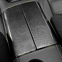 Vista 7 de Cubierta de caja de reposabrazos de consola central de automóvil con moldura, protector de fibra de carbono para Mercedes Benz GLS X167 GLE W167