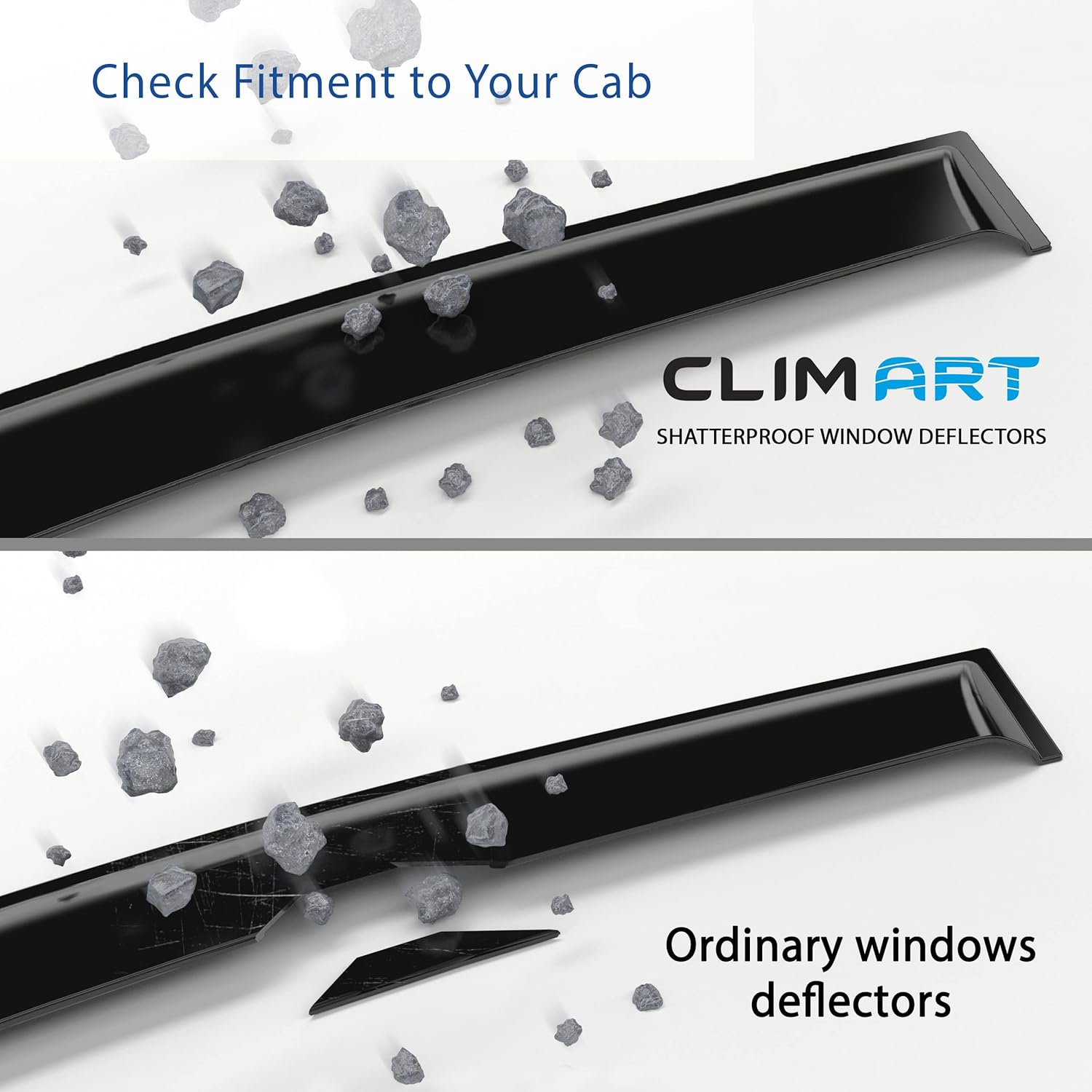 CLIM ART in-Channel Incredibly Durable Rain Guards for Pilot 2016-2022, Original Window Deflectors,Vent Deflector,Vent Window Visors,Dark Smoke Car Accessories,4pcs - 616276