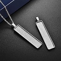 Vista 3 de DROLE Kit de ajuste de bisel de bandeja colgante con 30 piezas rectangulares de vidrio transparente con cúpula de cabujón de azulejos para hacer