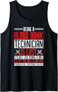Blood Bank Tech Blood Bank Technician Design Tank Top