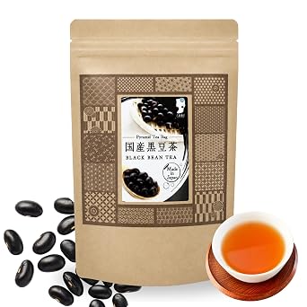 Japanese Black Soybean Tea Bags Kuromamecha, 90g / 30 Tea Bags - Roasted Hokkaido Black Soybeans, Naturally Caffeine-Free Japanese Herbal Tea, Nutty & Mildly Sweet | Product of Japan