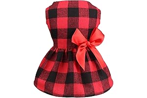Buffalo Plaid Valentine Dress for Dogs