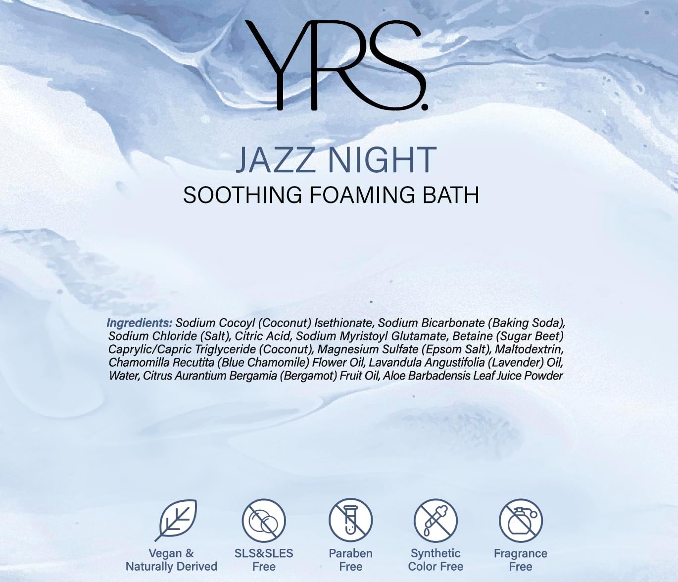YRS Jazz Night Soothing Coconut Aromatherapy Foam Bath, Chamomile, Lavender and Epsom Salt Natural Bubble Bath - Image 7