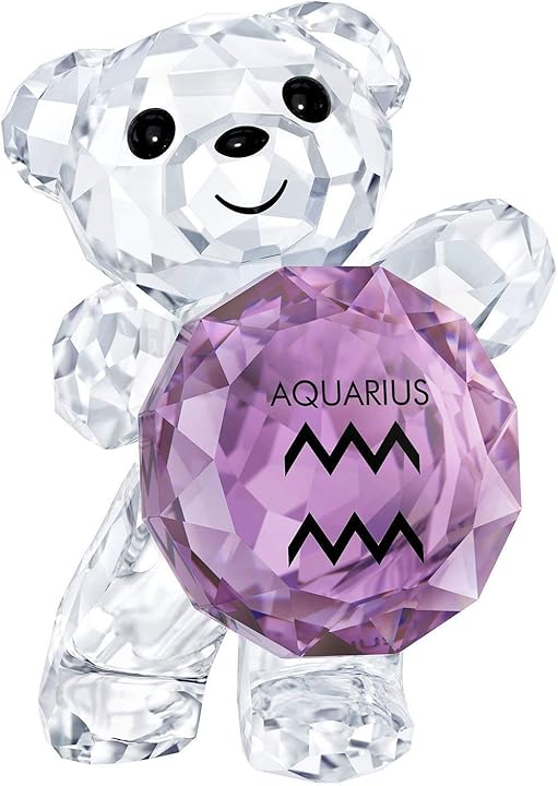 Swarovski kris baer-wassermann - orsetto in cristallo trasparente e rosa 5396292