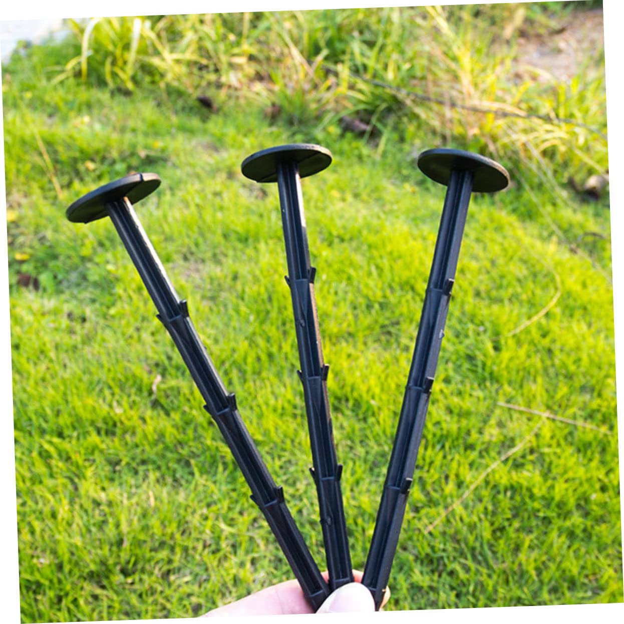 Piquets de Jardinage en Plastique 60 Pièces PP Noirs