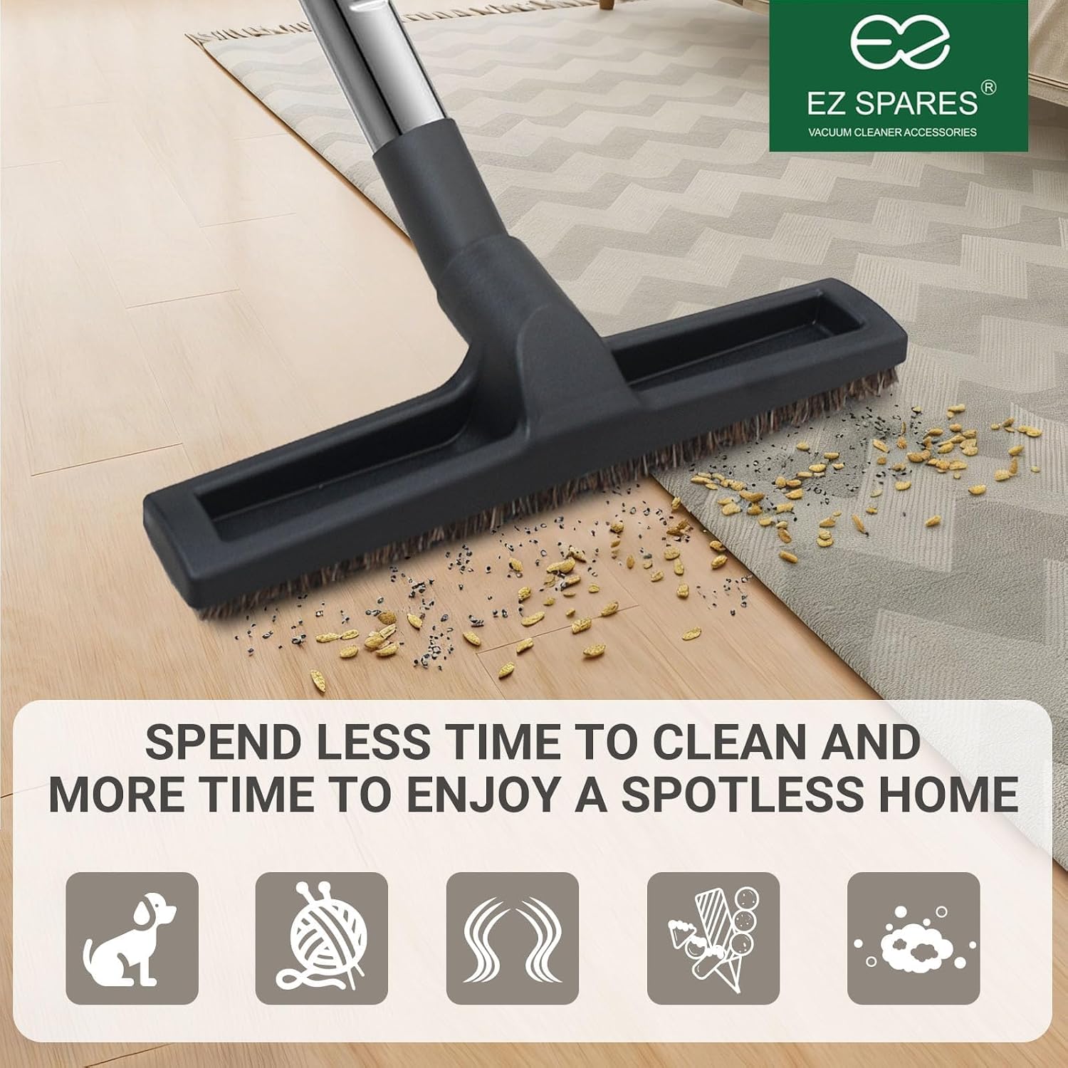 EZ SPARES Replacement for Smooth Floor Brush Horsehair 1 1/4" 32mm Universal Vacuum Cleaner Brush Head Good Water Absorption Fit Most Brand Hoover,Eureka, Royal, Dirt Devil,Rainbow image 5