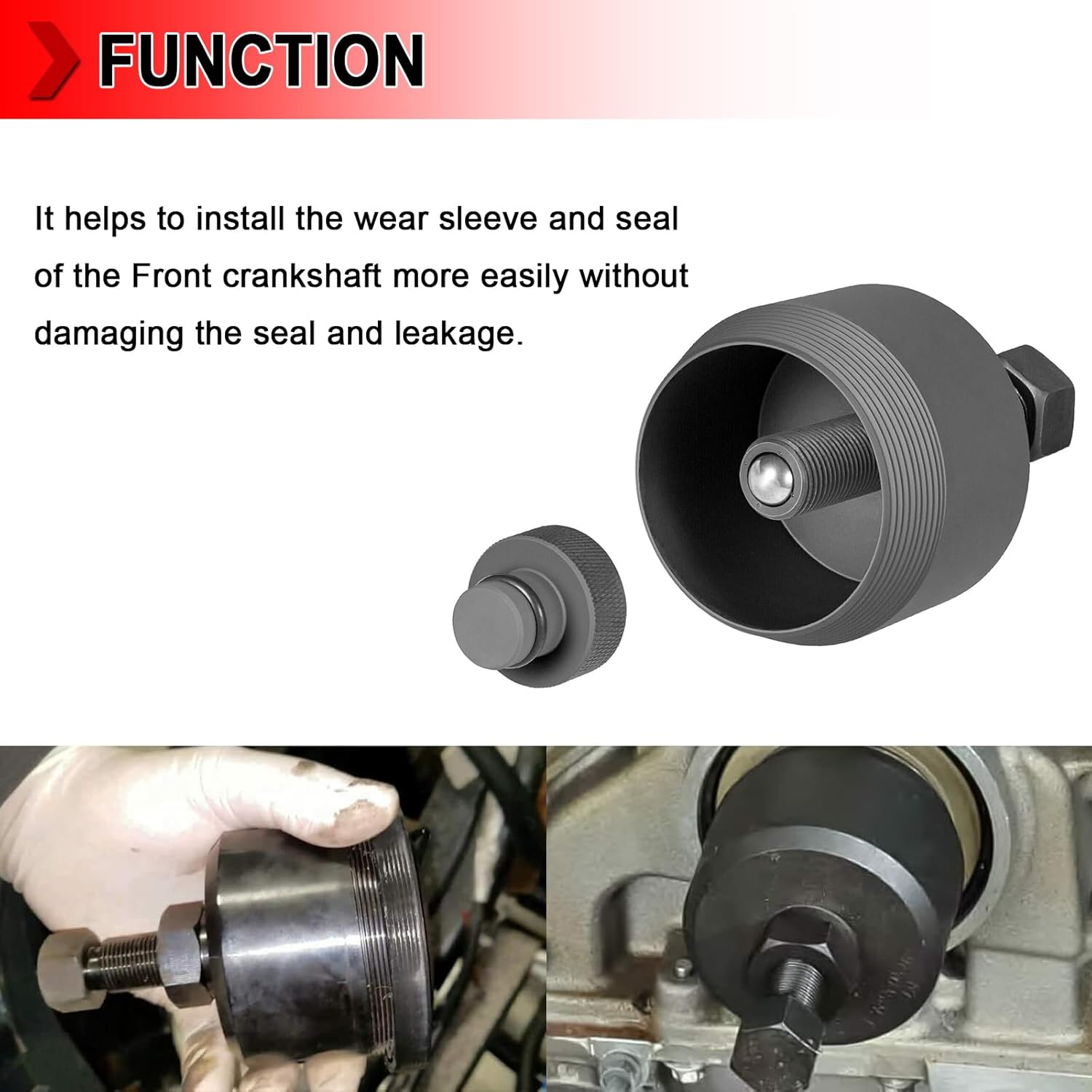 303-1510 6.7L Front Crankshaft Seal Remover Tool Compatible with 2011-2021 Ford Super Duty F250 F350 F450 F550, 2016-2021 F650 F750 6.7L Power Stroke Diesel, Replaces# ST-152