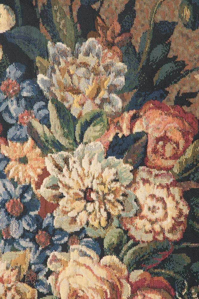 Breughel's Vase Dark Belgian Tapestry Wall Hanging - 46 in. x 56 in. Cotton/Viscose/Polyester by Jan Brueghel de Velours