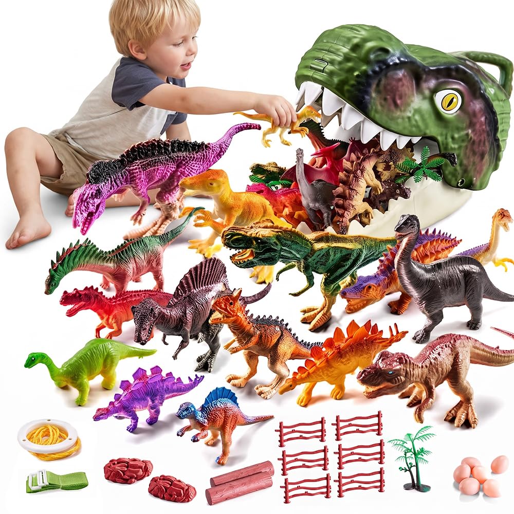 Zogxyc 54PCS Dinosaur Toys for 2 3 4 Year Old Boys Girls