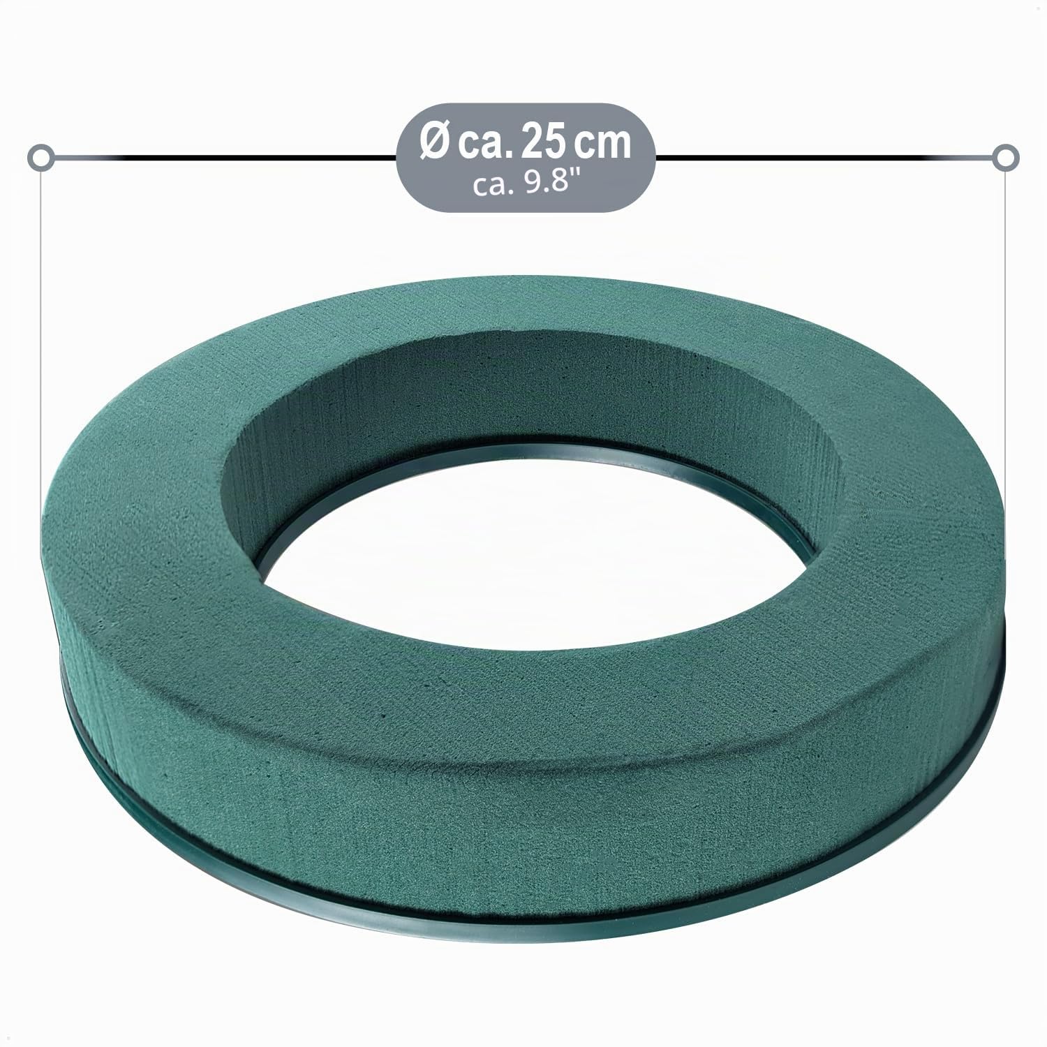 com-four® 9X Steckmasse für Blumengestecke in Ringform, Steckschaum | Steckschwamm zum Basteln für Hochzeit - Ostern und Geburtstag