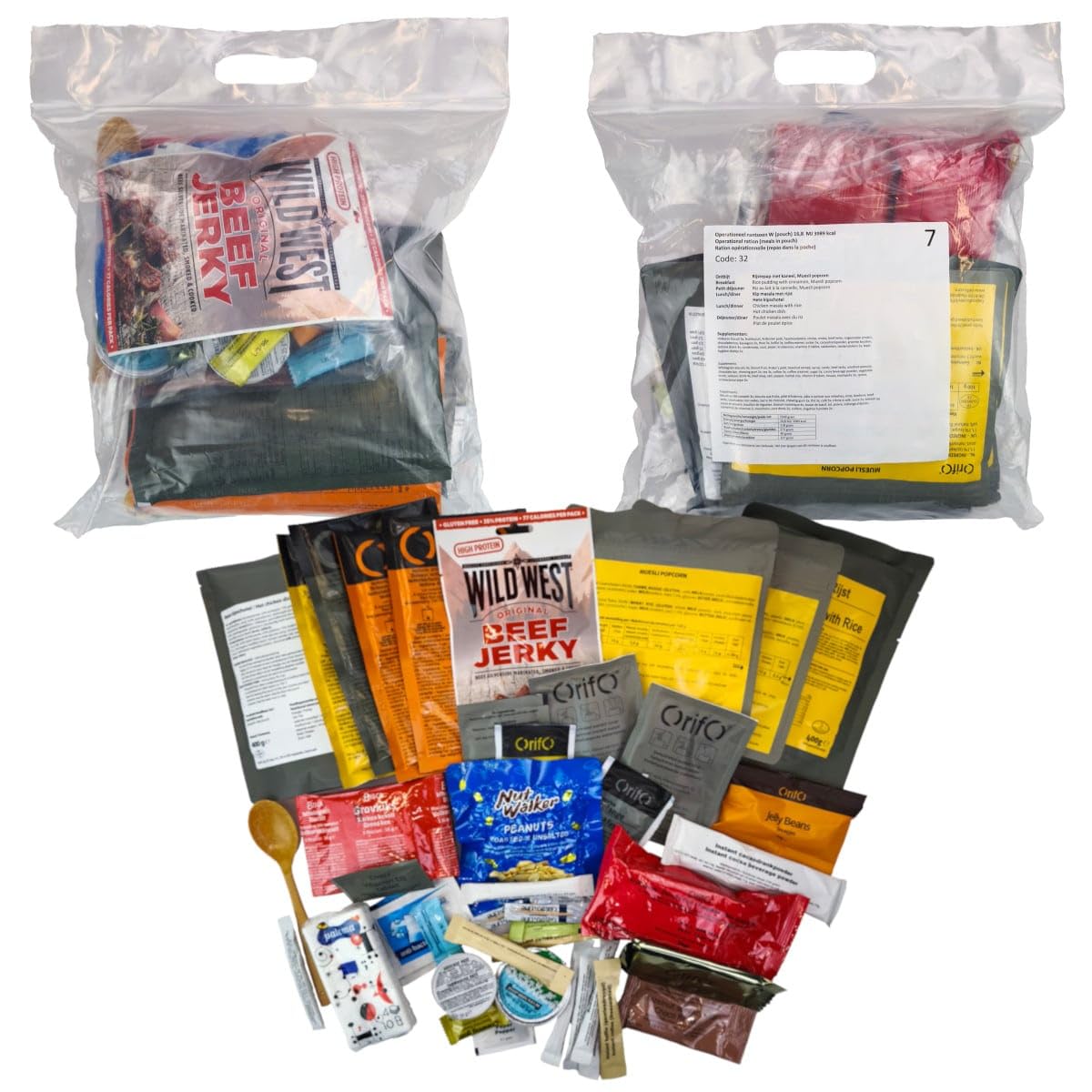 Original Niederländische Armee Menü MRE EPA Field Ration 6 (Goreng-Nudeln/Pasta Bolognese)
