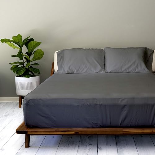 Miniatura 2 de True-Luxury Juego de sábanas de 1000 hilos, 100% algodón egipcio de 4 piezas de calidad hotelera, hilos de algodón de una sola capa, tejido de