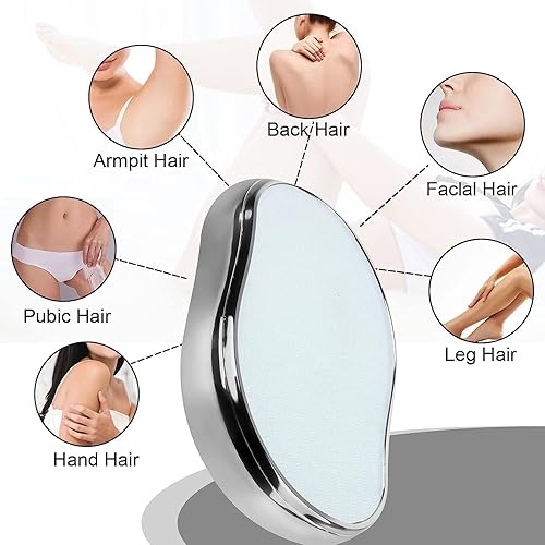 Miniatura 5 de NOBVEQ Borrador de pelo de cristal, removedor de pelo de cristal reutilizable, herramienta mágica de depilación sin dolor, borrador mágico para