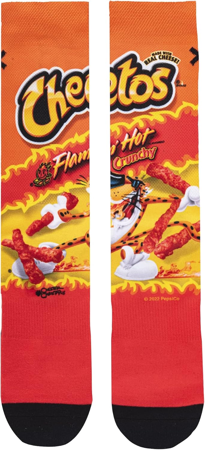 Odd Sox, Fun Crew Socks for Men, Nacho Snacks, Doritos, Cheetos, Funyun Prints - Image 6