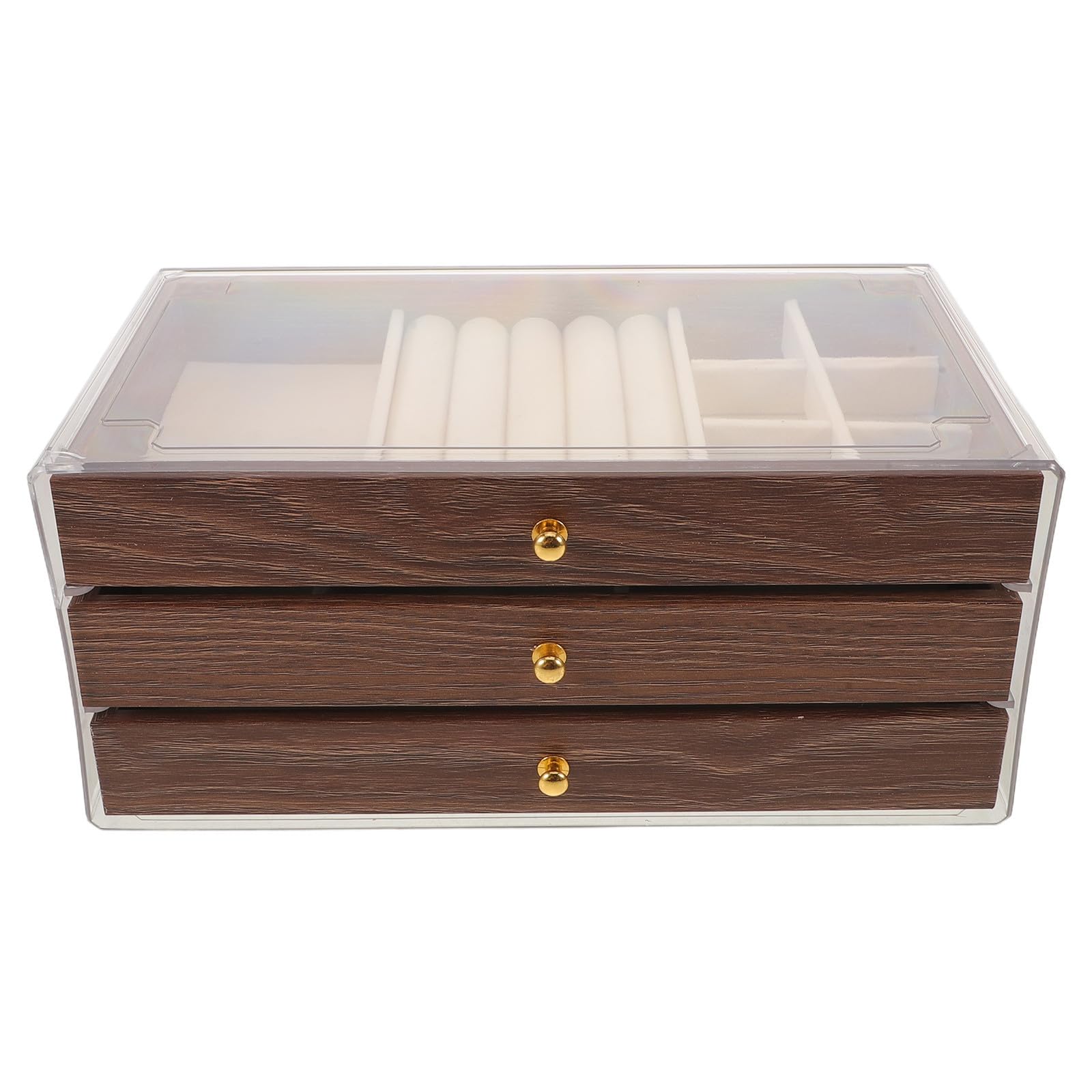 Boîte à bijoux en bois pour organiser colliers et boucles d'oreilles