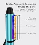 FARERY Travel Size Mini Curling Iron, Dual Voltage 1 Inch Ceramic Mini Hair Curler, Travel Curling Iron for Short Hair Infused with Keratin & Argan Oil, with Storage Bag