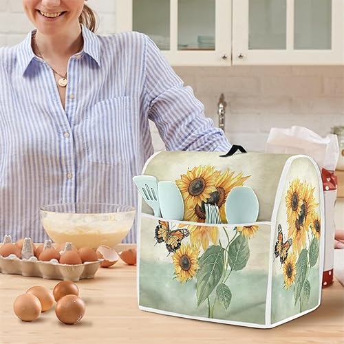 Miniatura 3 de Upetstory Cubierta para mezclador de girasol, cubierta de mariposa para batidora de pie, 4.5-5 cuartos de galón, con cubiertas de tostadora de