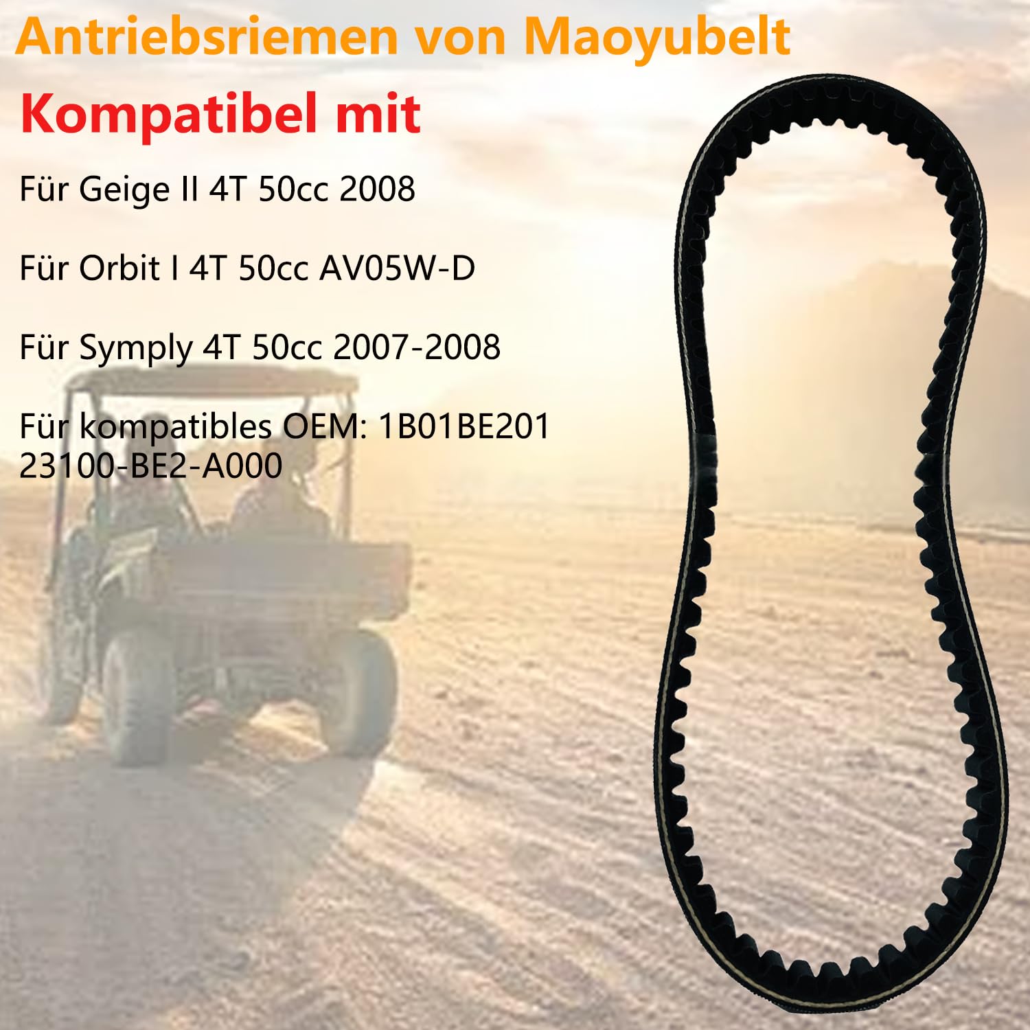 Keilriemen 1B01BE201 23100-BE2-A000 4-Takt Motorteile Scooter 723 18 30 CVT Antriebsriemen Für SYM Für Fiddle II 50 Für Orbit I Für Symply 4T 50cc Antriebsriemen