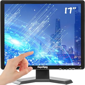 17" Touch Screen 1280x1024 Support HDMI VGA AV USB BNC 10 Capacitive TFT LED Monitor for PC Laptop Xbox PS5 PS4 Switch POS Systems Built-in LoundSpeakers