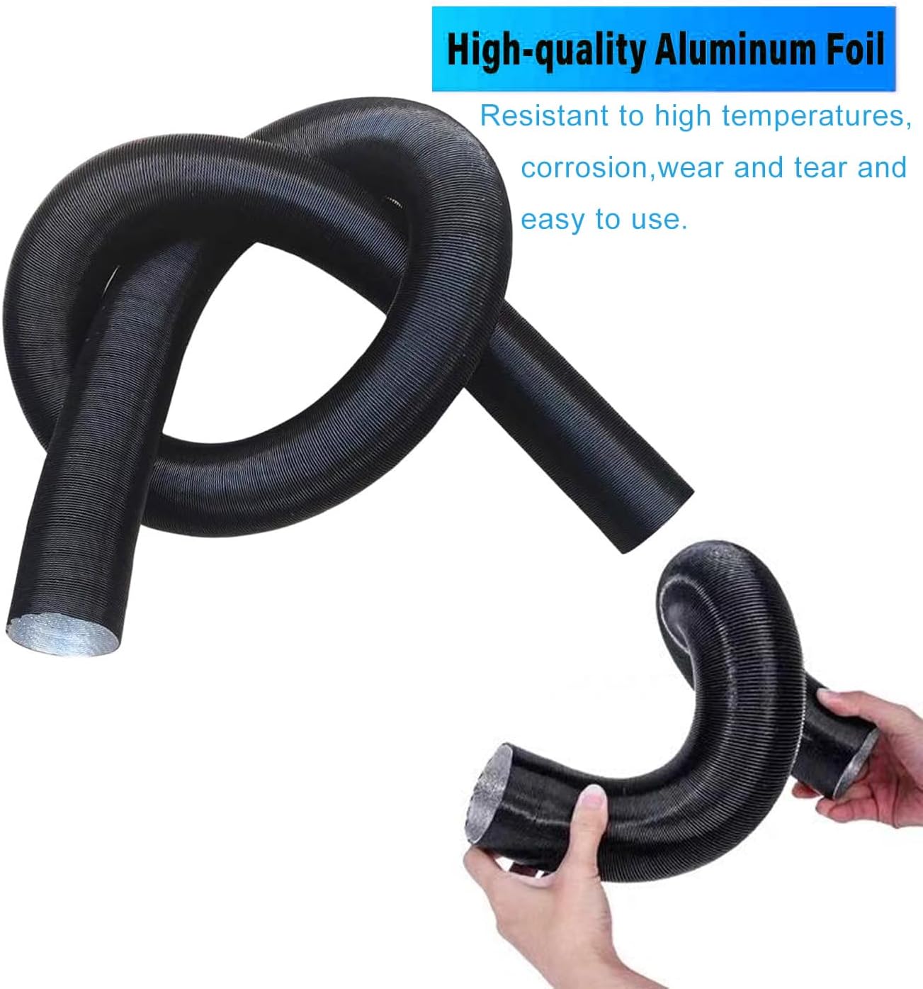 Car Heater Duct Vent 75mm Diesel Heater Pipe Duct Parking Heater Pipe Ducting Warm Air Vent Outlet Y/T Shaped Tee Hose Extendable Parking Vent Hose Kits (Outlet Pipe kit-T)