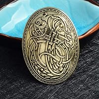 Chiwanji Viking Bross Női Fém Kapocs Ruha Kendő Köpeny Csipesz Divat Ékszer Pin 2
