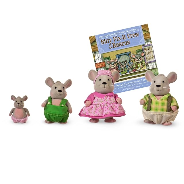 Li’l Woodzeez Familia de Ratones Handydandy con Cuento y 4 Figuras