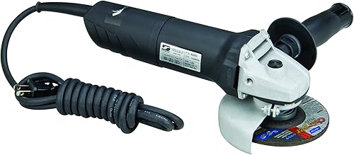 Dynabrade 40260 Amoladora eléctrica de rueda central deprimida en ángulo recto de 4-1/2 pulgadas, color negro