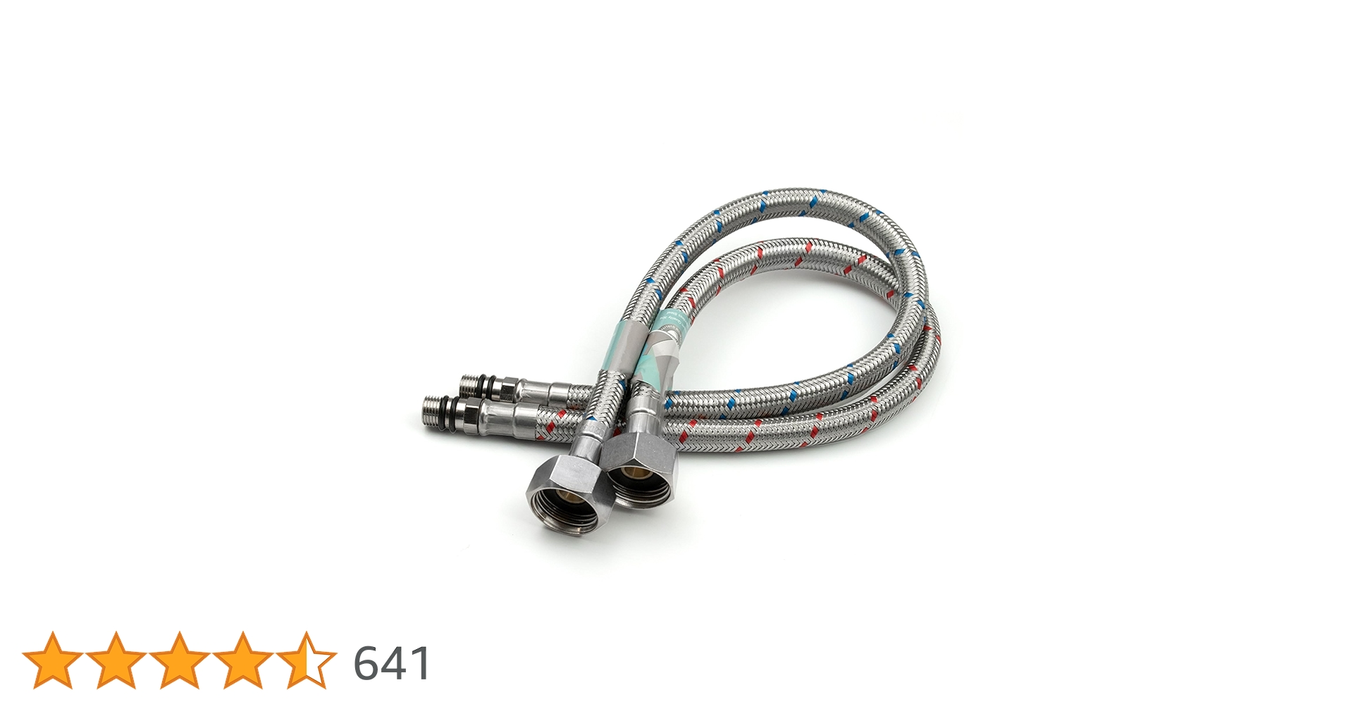 Xcel Home 2 X M12 (12mm) X 1/2 BSP (500mm) Flexible Tap Connectors