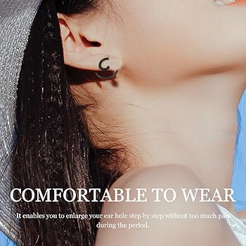 Orecchio Piercing Gioiello Falso Spina Acrilico Con Mattonelle - Foto 5