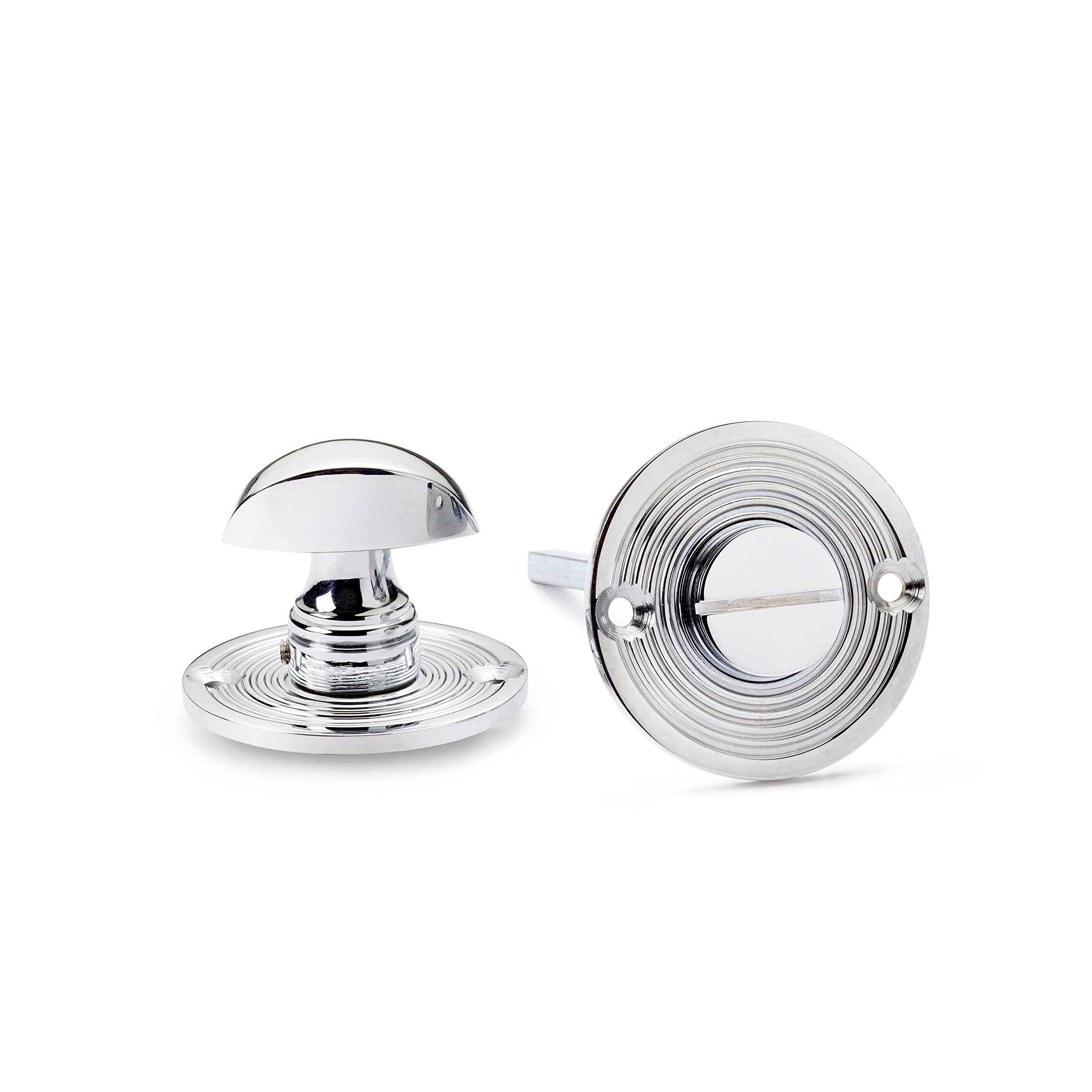 AB Hardware Solid Brass Beehive Bathroom Door Thumb Turn & Release Choose Your Finish (Polished Chrome)