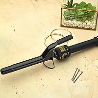 Vista 5 de Hot Tools Pro Artist Plancha para rizar de oro negro, barril de 3/4