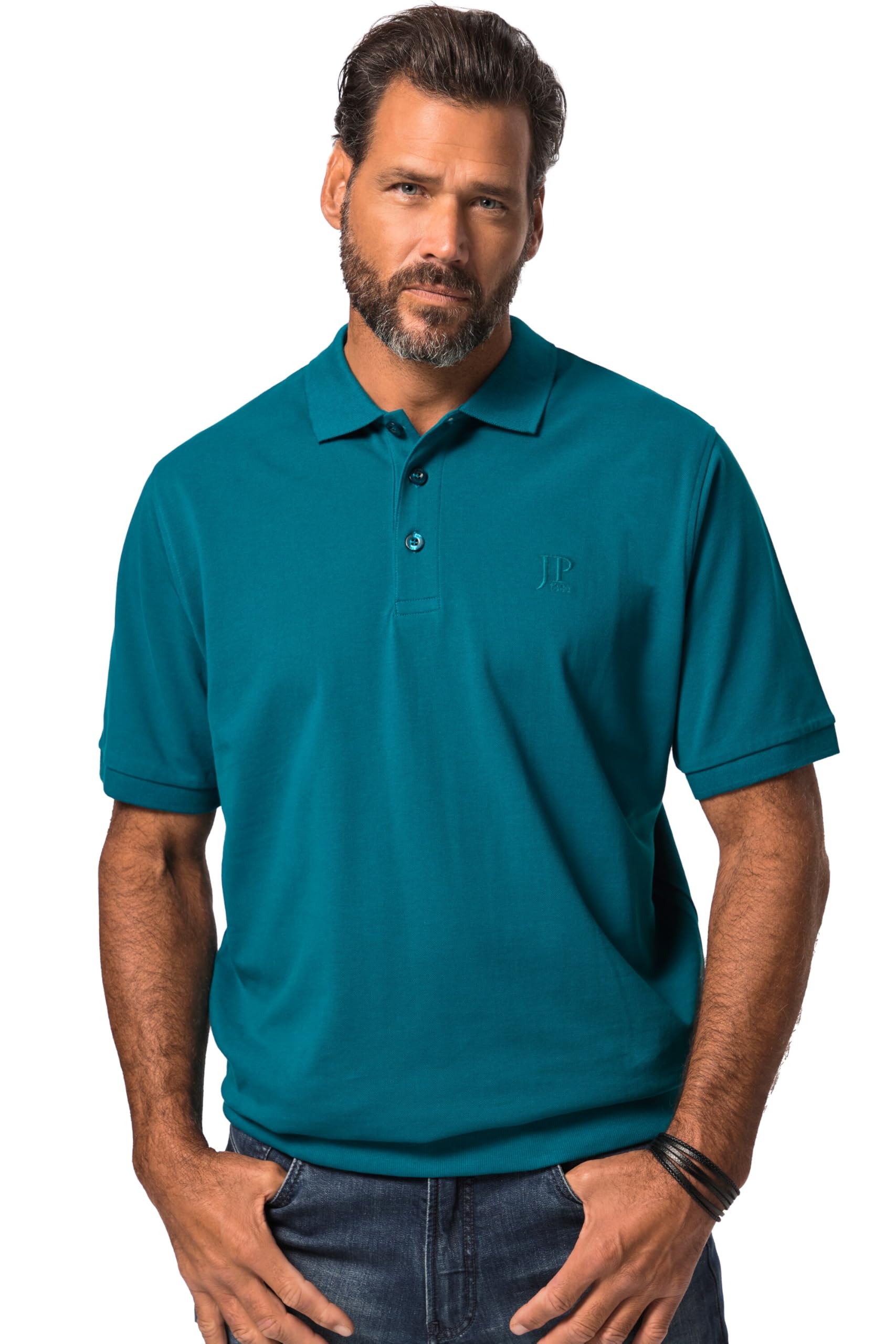 JP 1880 Herren große Größen Übergrößen Menswear L-8XL Poloshirt, Bauchfit, Basic, Halbarm, Piqué 712617