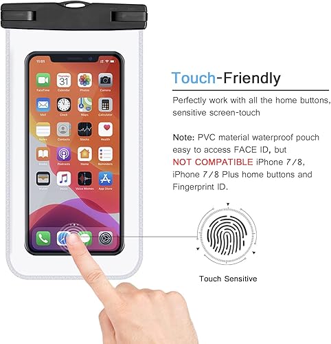 Miniatura 3 de IFCASE Funda impermeable universal, paquete de 2 bolsas grandes a prueba de agua para iPhone 14 Pro Max, 13 12 11 XS XR 7 8 SE, Samsung Galaxy S23