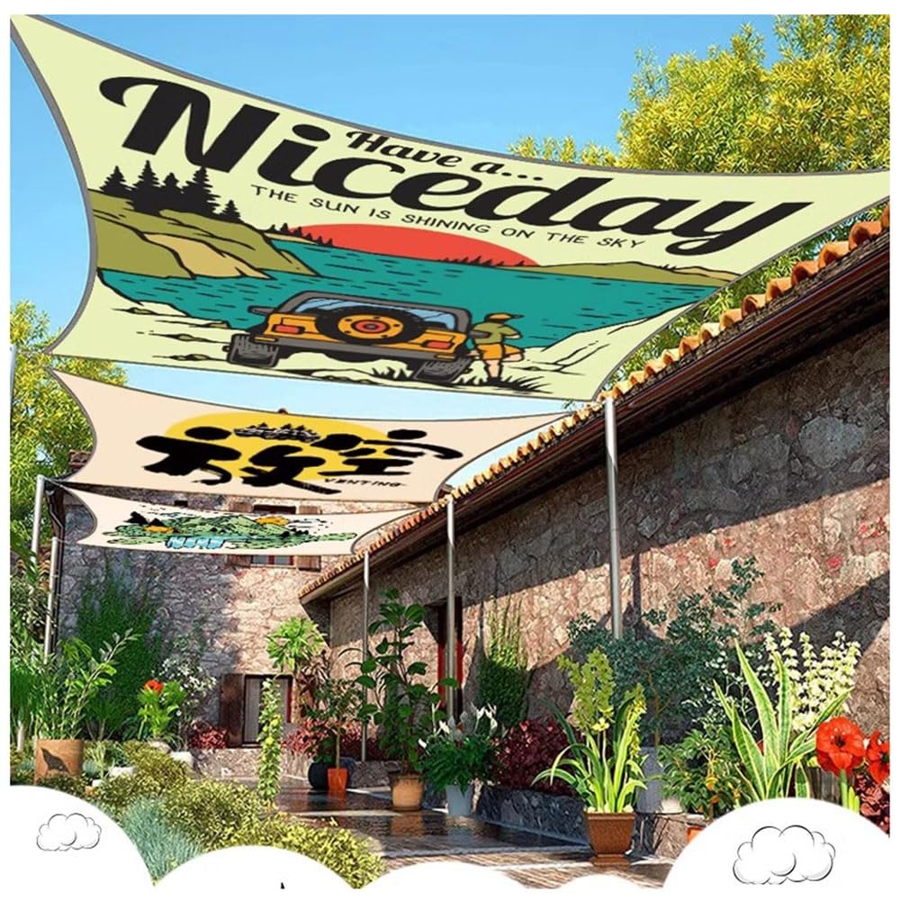 exproyzk Toldo Vela Toldo para Caravana Toldo Lateral para camión Impermeable Toldo con protección UV Toldo de Sombra para Tienda de campaña Fondo para fotografía(#G,4x2m)