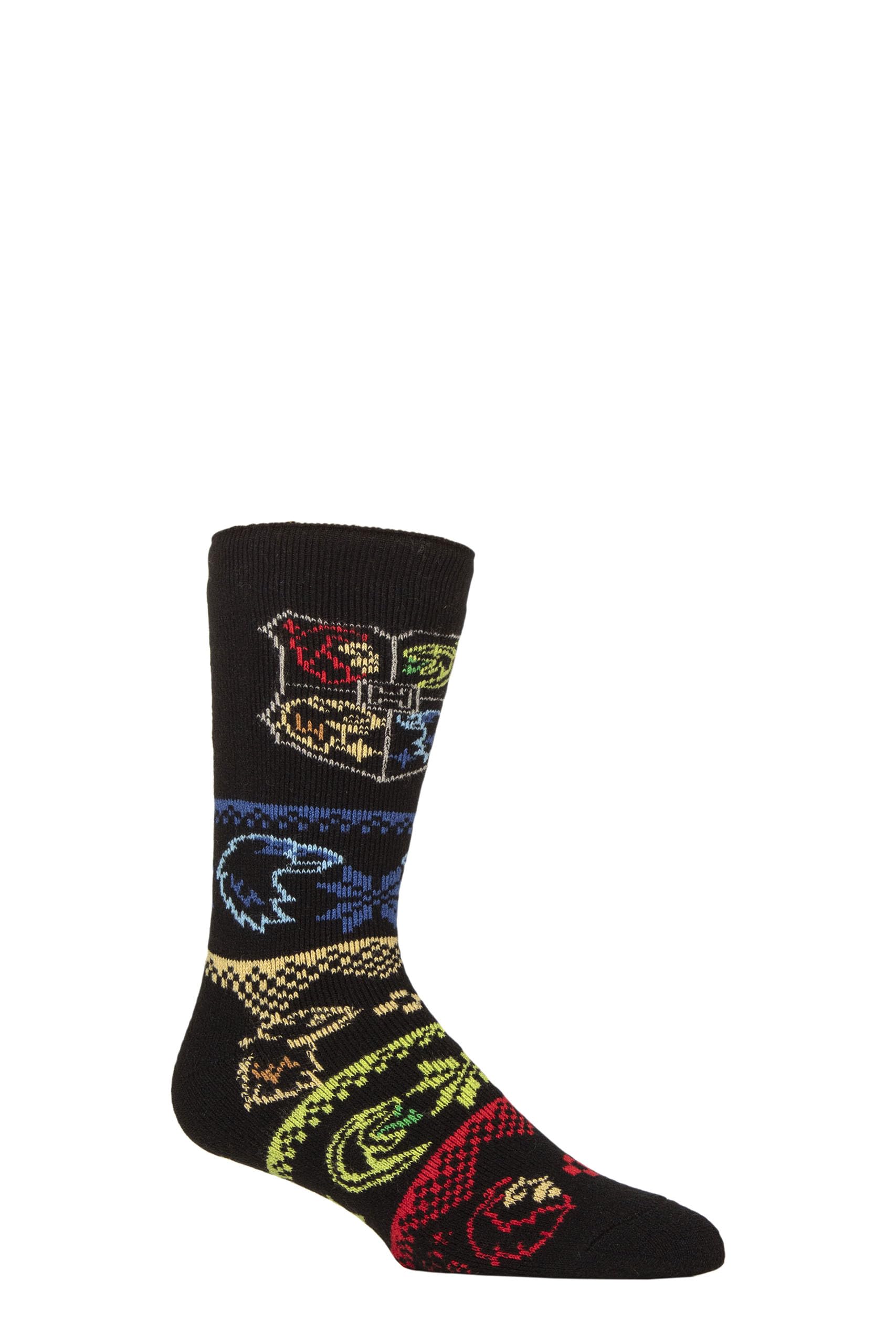 HEAT HOLDERS SOCKSHOP Mens Socks- Harry Potter Fairisle Patterned Socks, HP Fan, Gift Idea 1.6 TOG Lite, Warm, Thermal, 1 Pair Size 6-11 Black 6-11