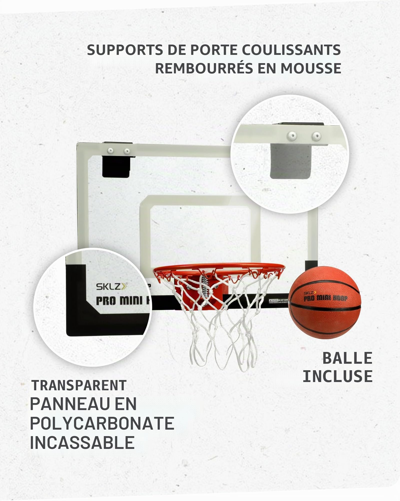SKLZ Pro Mini Hoop - Ensemble de Basketball avec Panneau Antichoc