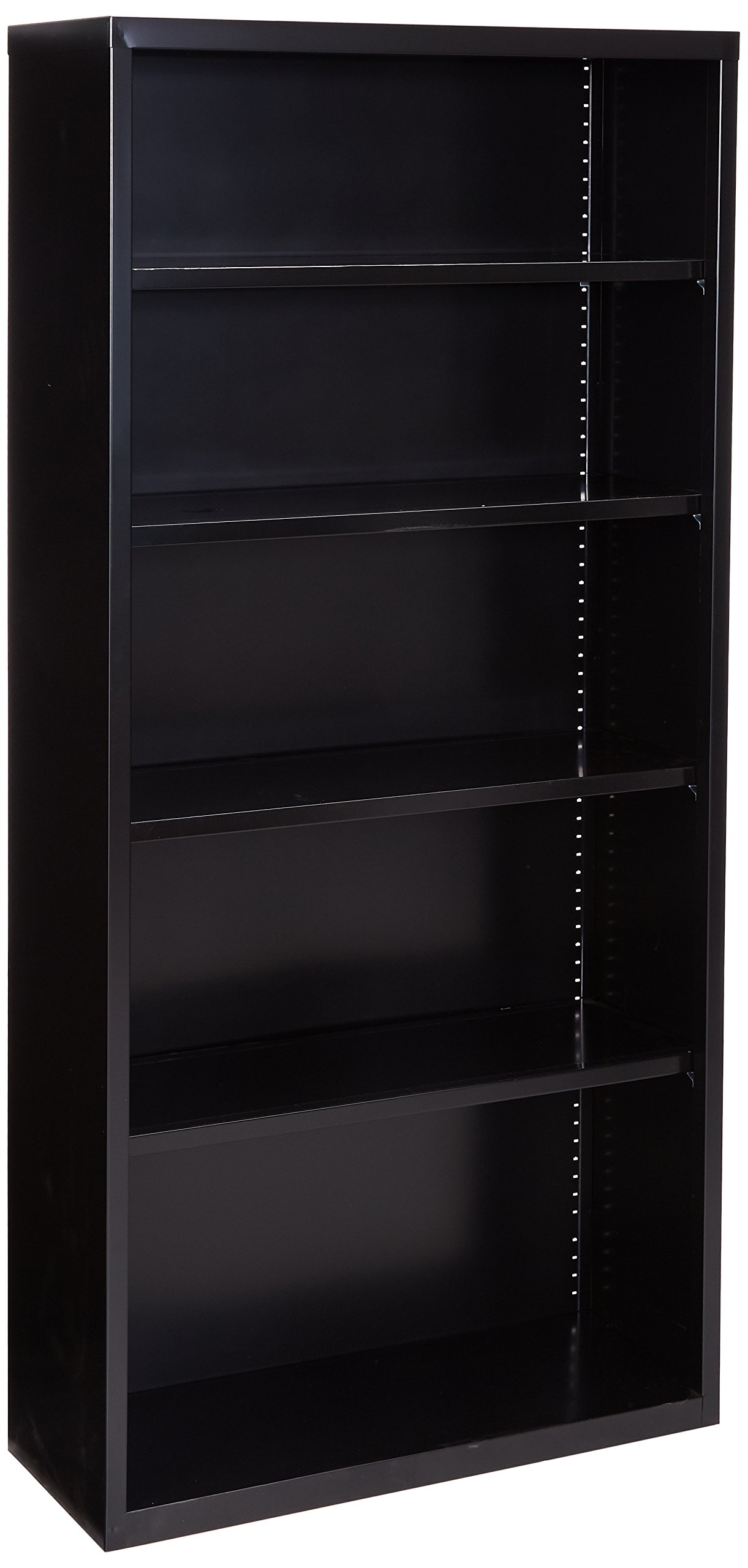 Lorell LLR41291 Fortress Series Steel Black Book Case, 34.5" x 13" x 72"