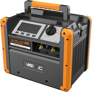 NAVAC Recovery Unit | Twin Cylinder | HVAC Recovery Machine for Flammable Refrigerants | AC Recovery Unit for Freon | Large Backlit Digital Interface | Refrigerant and HVAC System Maintenance