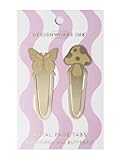 DesignWorks Ink Set of 2 Brass Page Tabs - Mushrooms & Butterfly