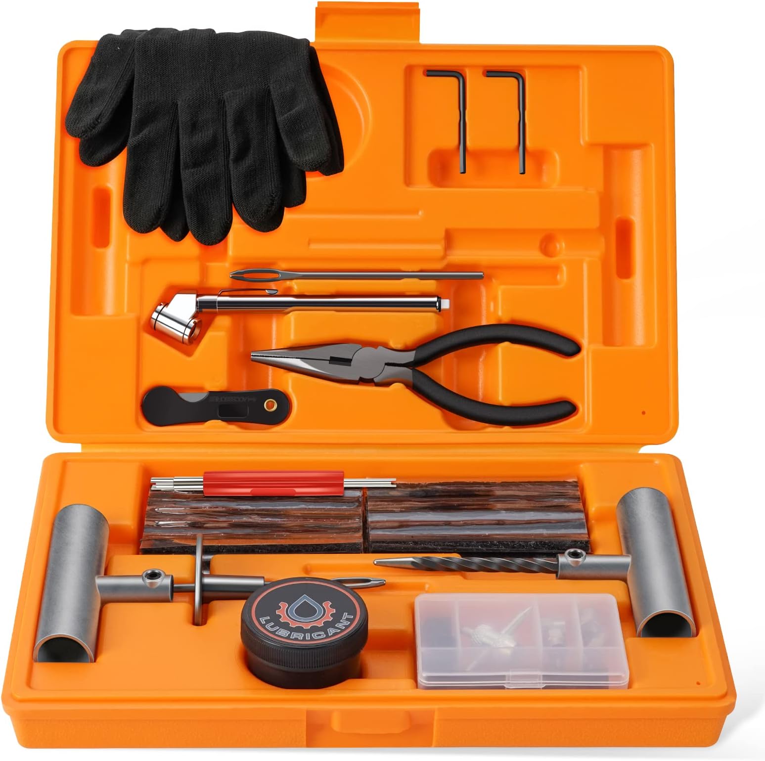 Ayleid 71pcs Tire Repair Kit,Universal Tire Plug Kit,Heavy Duty Fix Punctures and Plug Flat Tools,for Car/Truck/RV/ATV/Motorcycle/Trailer