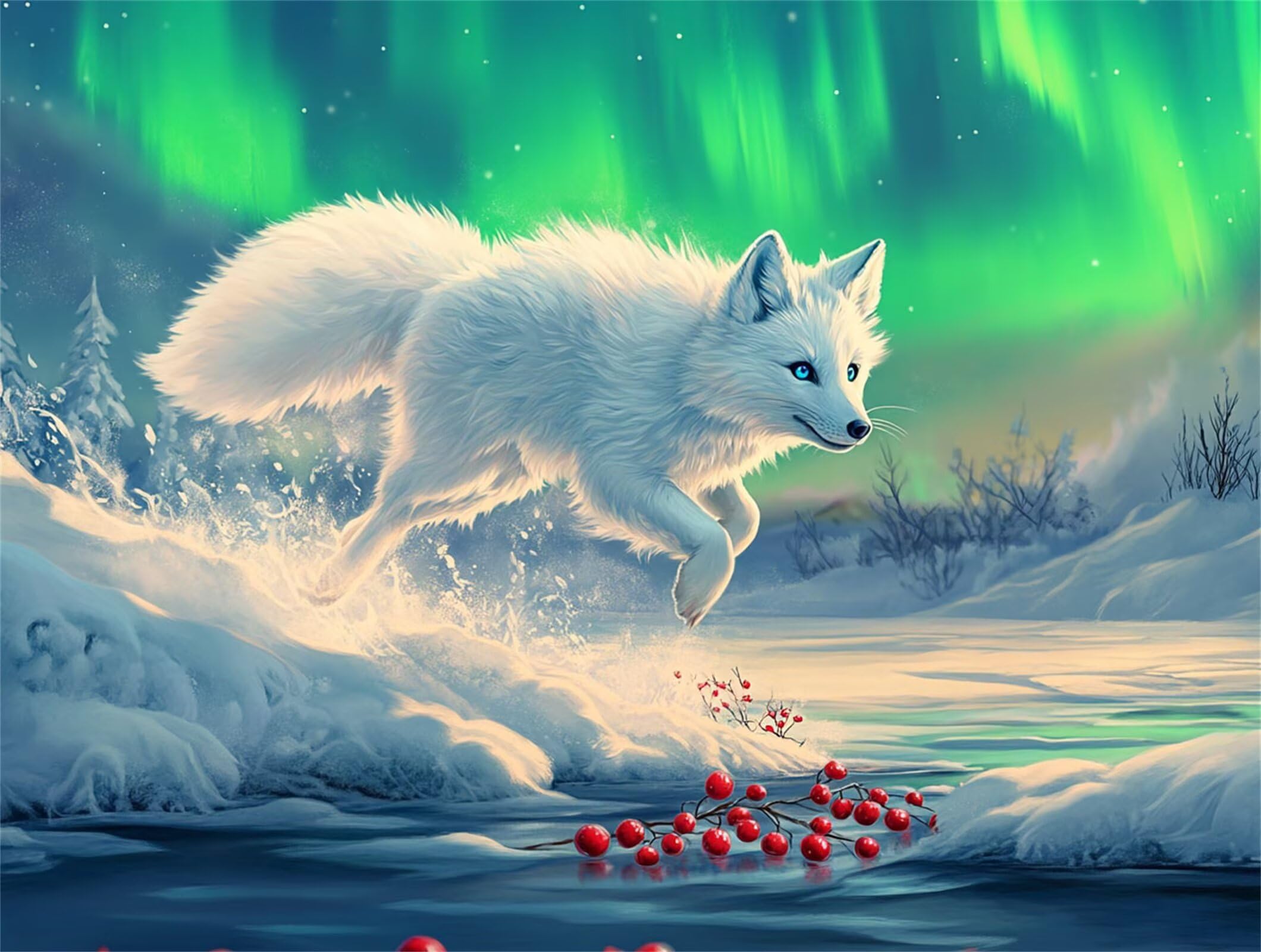 Diamond Painting Aurora, 5D Diamond Painting Erwachsene 70x90cm qw1-669