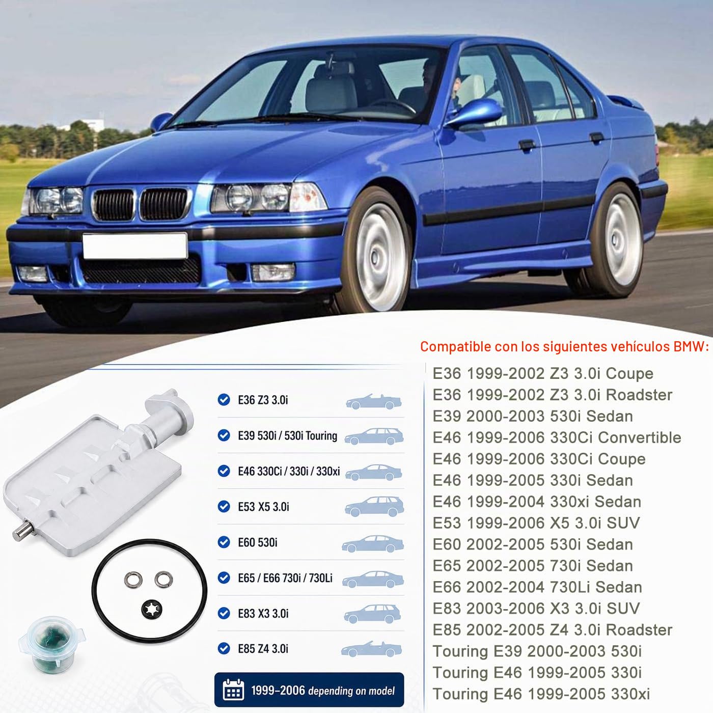 Reparación Kit de Válvula DISA para Automóviles, Lmq1698 Motor Disa Kit de Reparación Y Reconstrucción de Discos de Válvulas de Aluminio M54 3.0, para E36 E39 E46 E53 E60 E65 E66 E83 E85