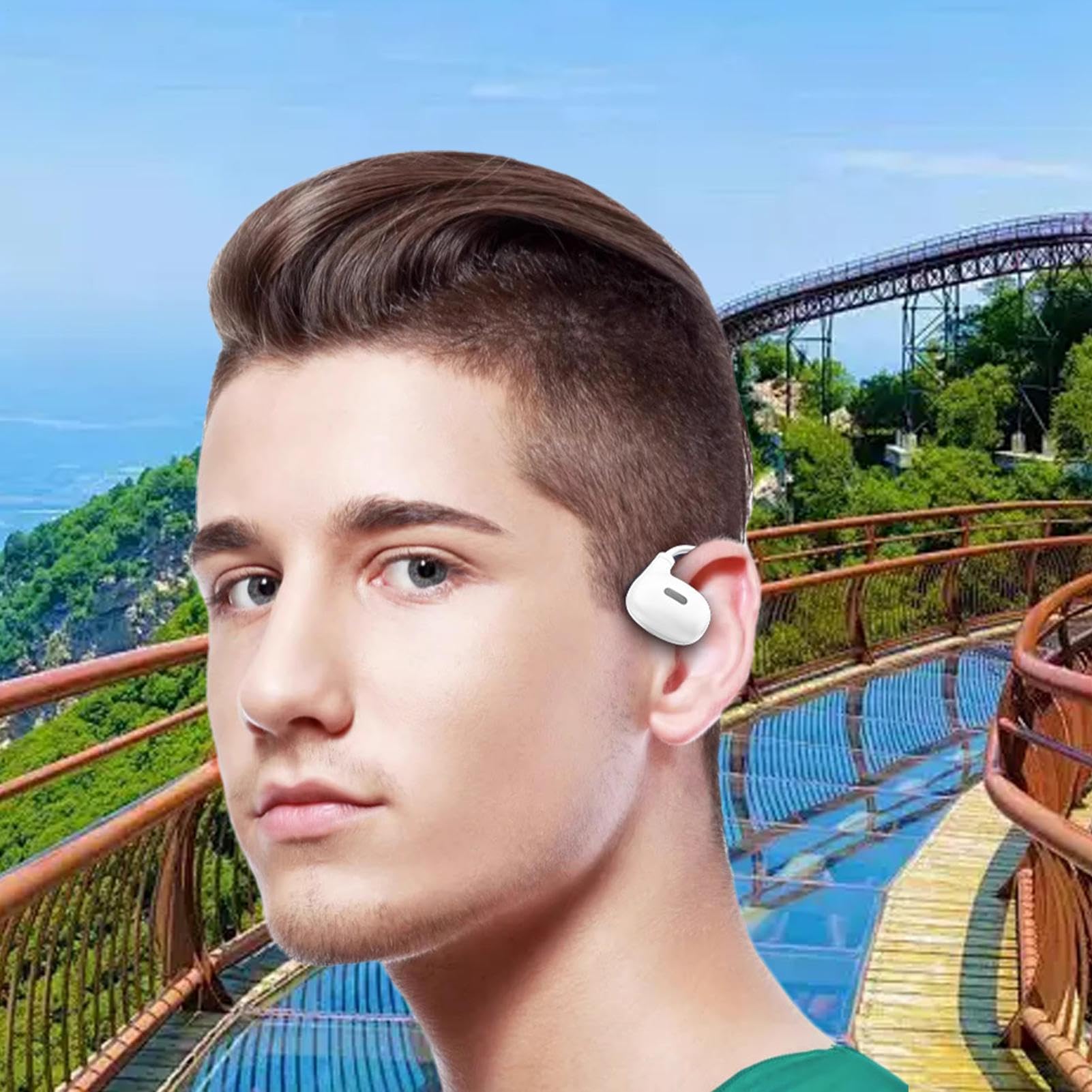 Genérico Cuffie Di Guida D'aria - | Cuffie Senza Fili In Orecchio Esterno | ?ular Batteria Ultra Lunga IP68 ?ular Sportivi A Bassa Latenza