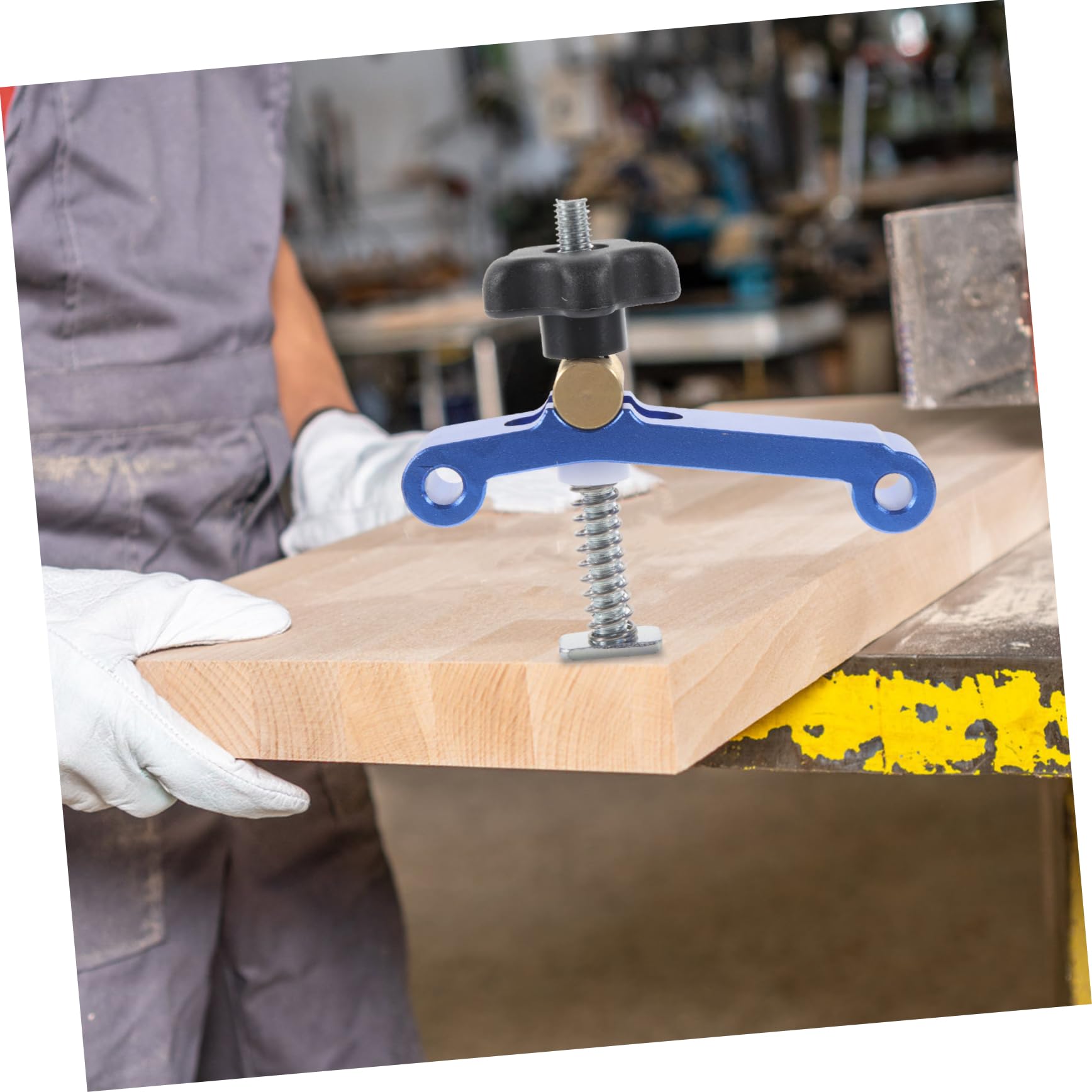 KICHOUSE 1pc Platen Track Slot Fixture Hardware Woodworking Clamp Hold Down Clamp Woodworking Clamp for Woodworking T-Track Clamp Woodworking Press Clamp T-Slot Clamp Blue Aluminum Alloy