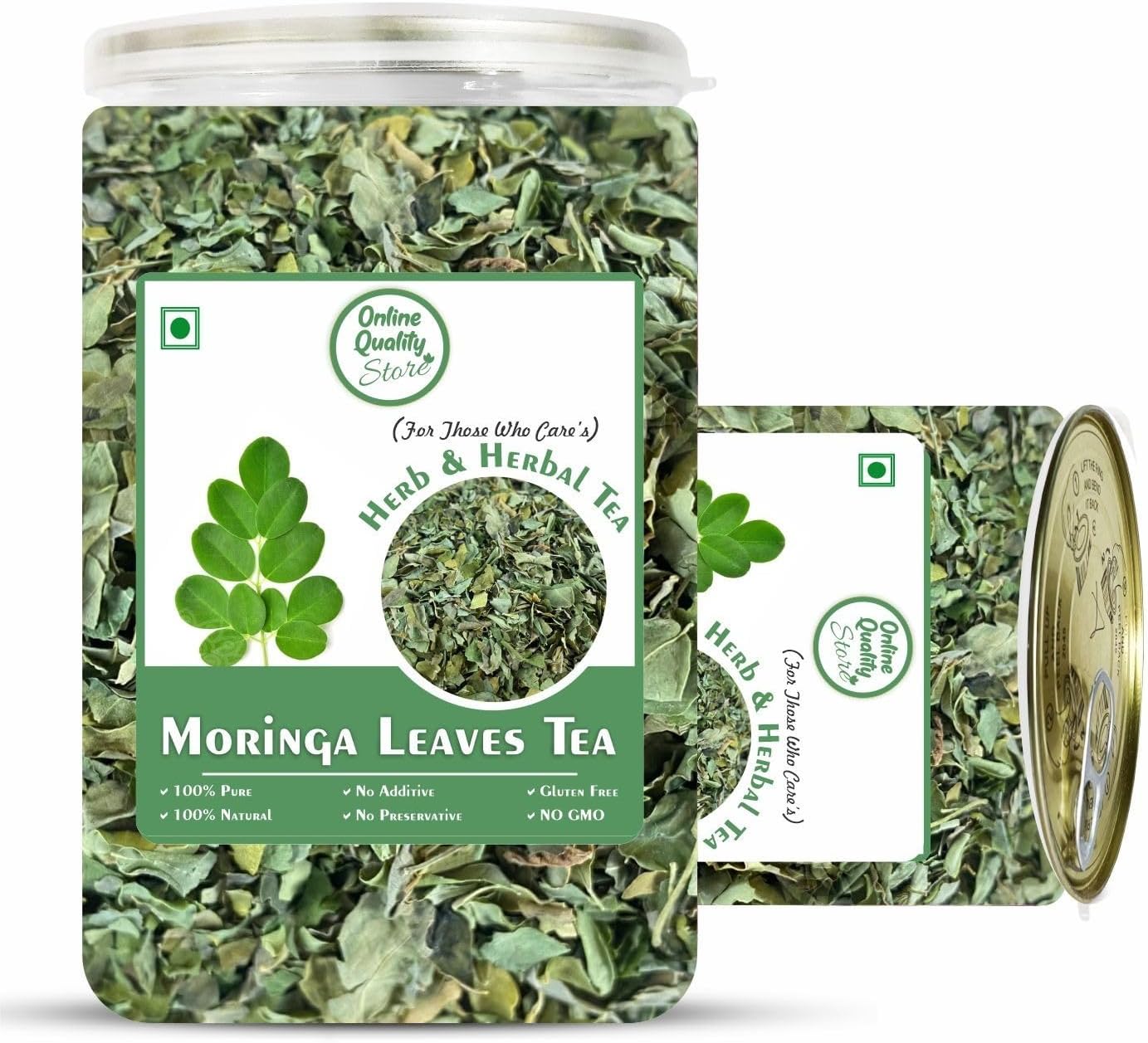 Online Quality Store Moringa Loose Leaves Tea - 100 Gm | Moringa Leaves Herbal Tea | Moringa Green Tea | Green Tea | Natural Tea